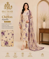 Effortless Kurti Chiffon Dupatta 3PC EL-15 Stitched