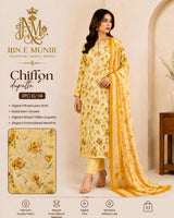 Sunlit Grace Chiffon Dupatta 3PC EL-14 Stitched