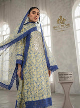 Graceful Floral Kurti Chiffon Dupatta 3PC EL-17 Stitched