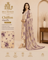Effortless Kurti Chiffon Dupatta 3PC EL-15 Stitched