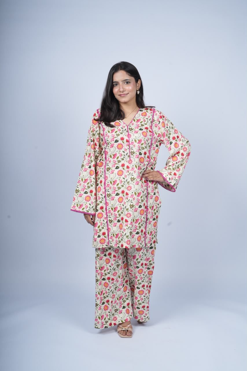 Pink Petal Paradise 2PC EL-31 Unstitched