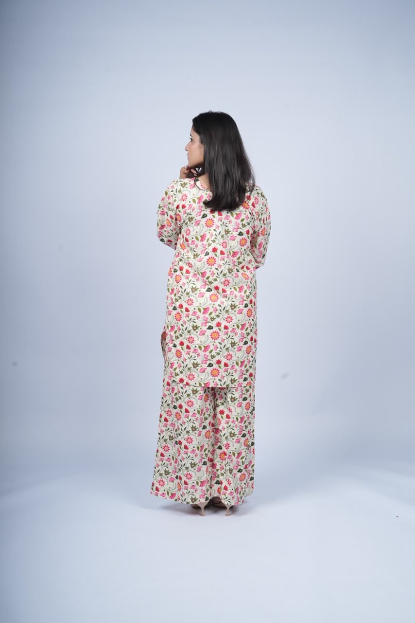 Pink Petal Paradise 2PC EL-31 Stitched