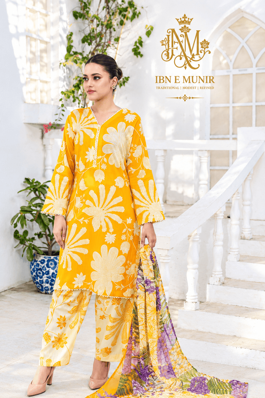 Meher Bloom kurti Stitched 3PC EL-22 Stitched
