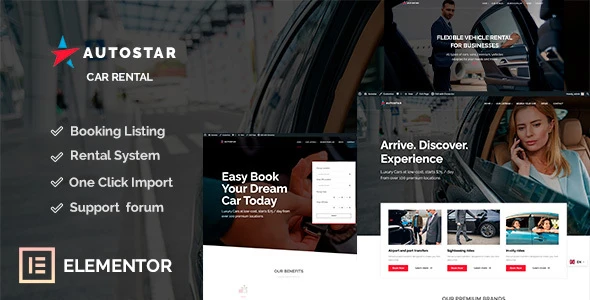 Autostar – Car Rental WordPress Theme