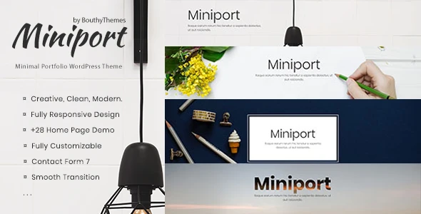 Miniport – Minimal Portfolio WordPress Theme