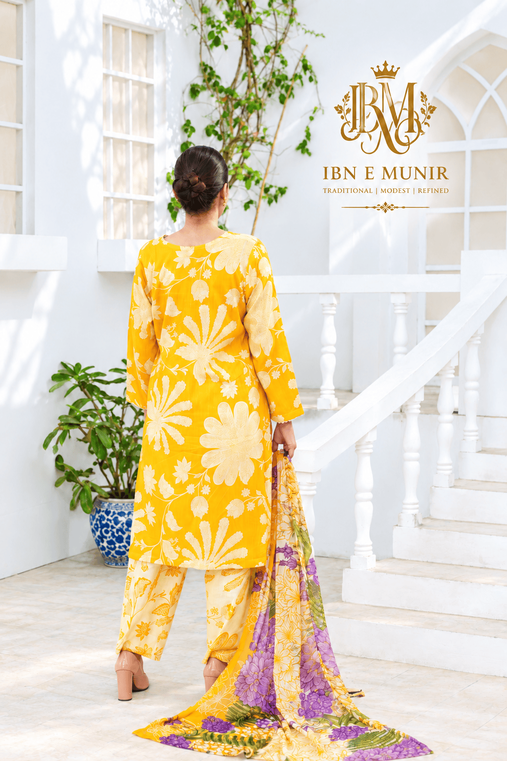 Meher Bloom kurti Stitched 3PC EL-22 Stitched - Image 3