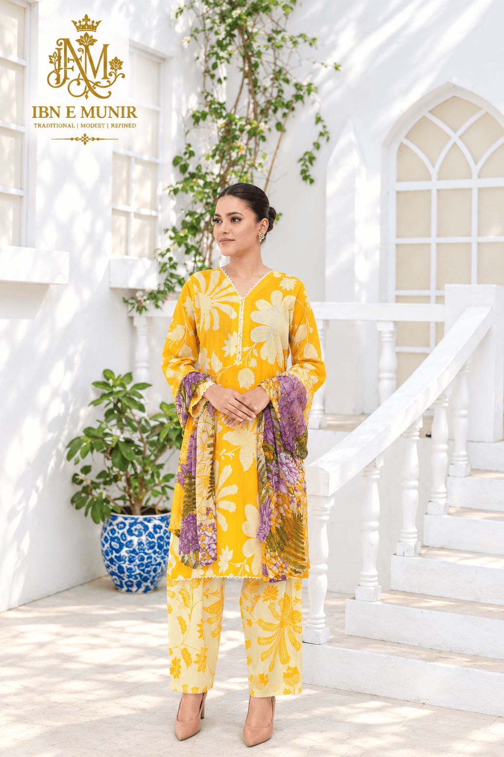 Meher Bloom kurti Stitched 3PC EL-22 Stitched - Image 2