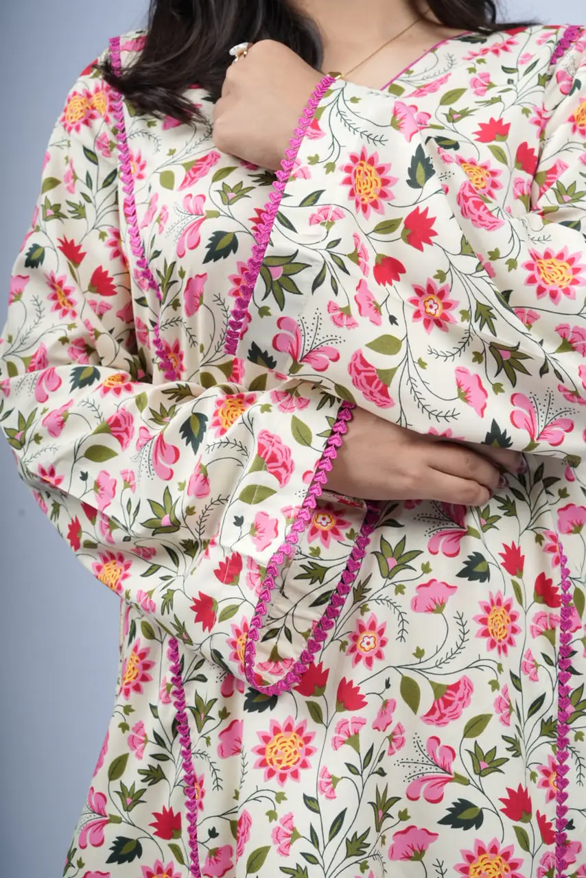 Pink Petal Paradise 2PC EL-31 Stitched - Image 3